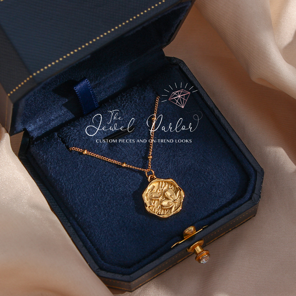 Cherry Blossom Flower 18K Gold-plated Pendant