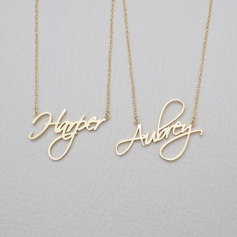 CURSIVE Font Name Necklace Personalized Custom