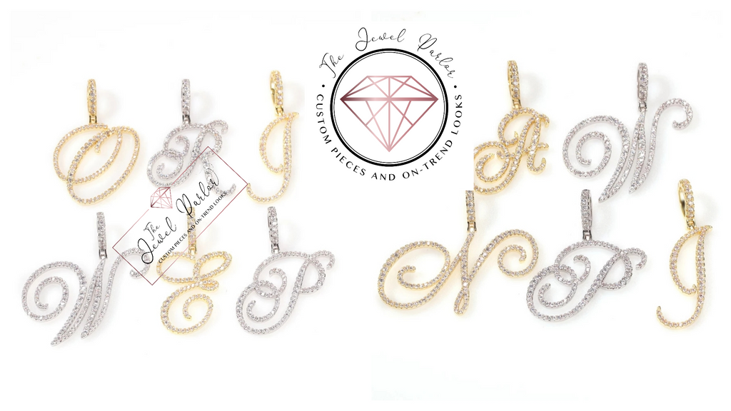 Crystal Bouclé Initial Letter Pendant