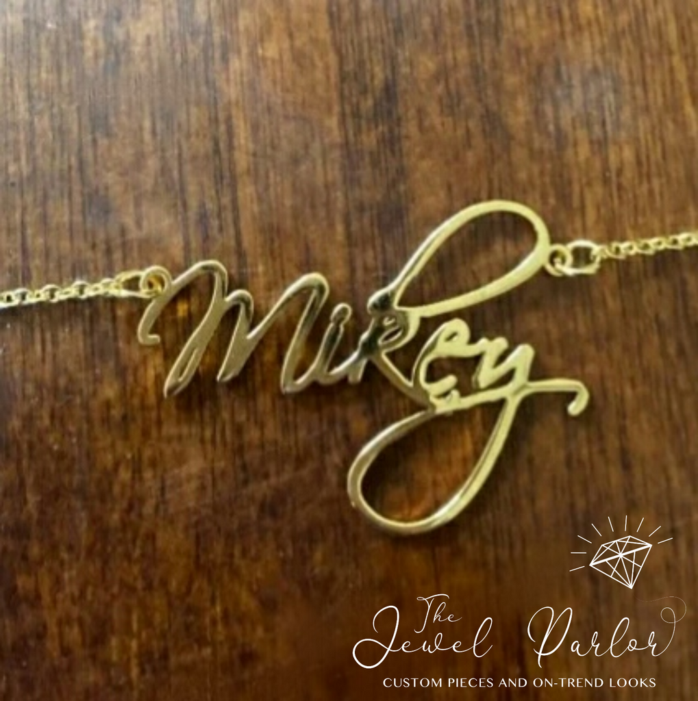 CURSIVE Font Name Necklace Personalized Custom