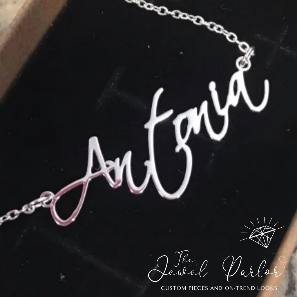 CURSIVE Font Name Necklace Personalized Custom