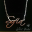 CURSIVE Font Name Necklace Personalized Custom