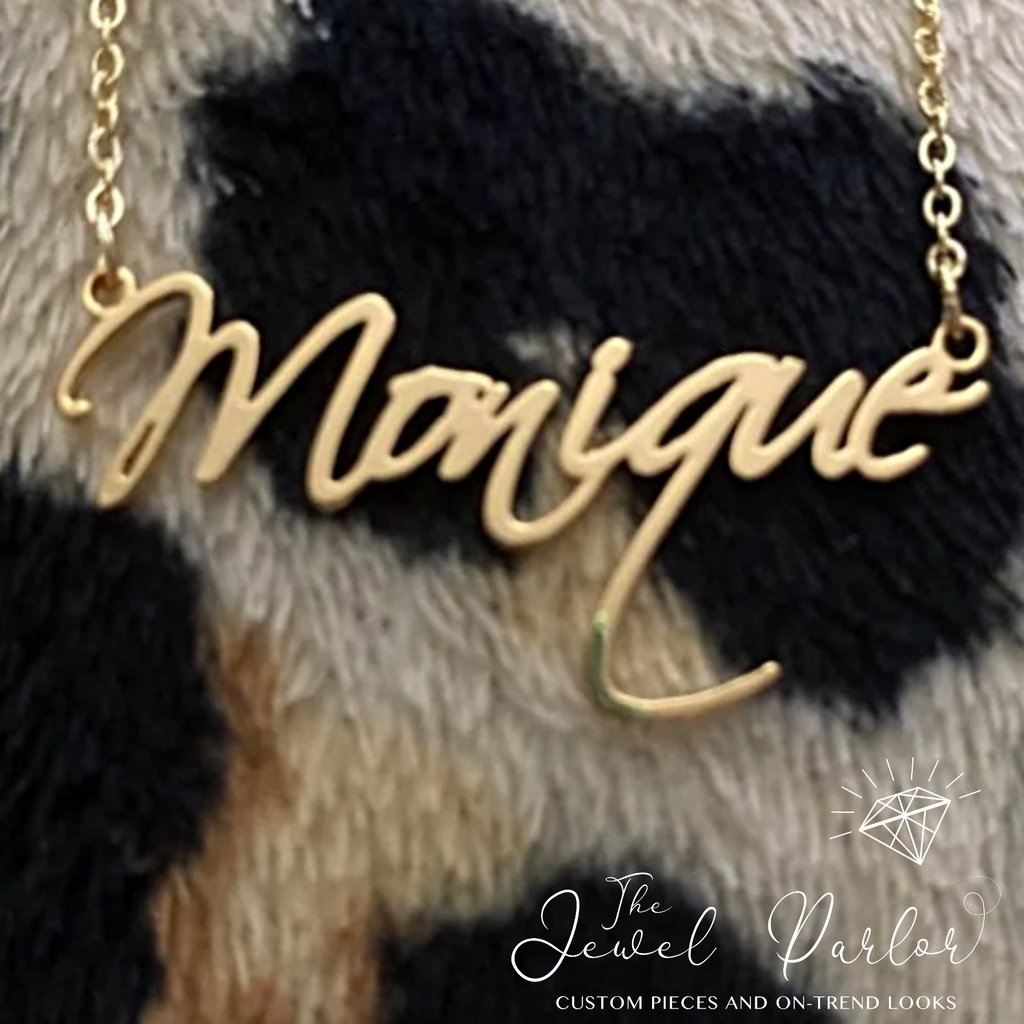 CURSIVE Font Name Necklace Personalized Custom