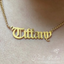 OLD ENGLISH Font Name Necklace Personalized Custom
