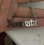 OLD ENGLISH Font Name Necklace Personalized Custom