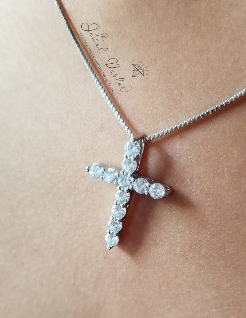 Milagro Crystal Cross Pendant + Chain