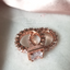 Betrothal Halo Princess Cut Ring + Eternity Band Set in Rose Gold