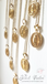 Virgin Mary Halo Necklace in Gold + Clear Crystals