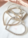 Mia Crystal Heart Hoop Earrings in Silver + Gold