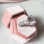 Hexagonal Velvet Ring Box with One or Two Slots