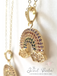 Over the Rainbow Pendant + Chain in Gold