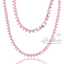 5MM Pink Rose Gold Heart Tennis Chain