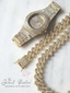 Kronos 3-Piece Watch + Cuban Link Set in Gold