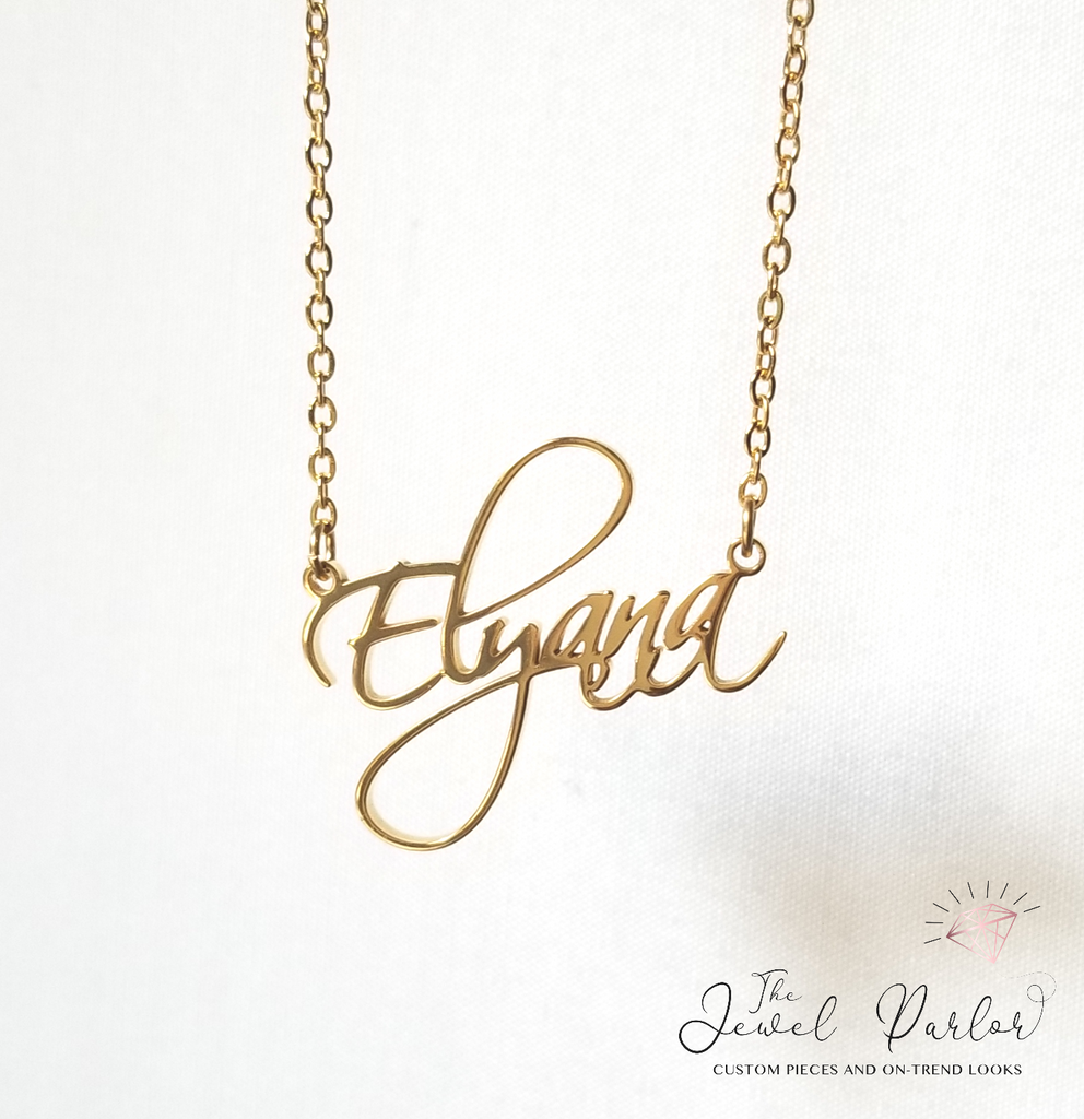 CURSIVE Font Name Necklace Personalized Custom