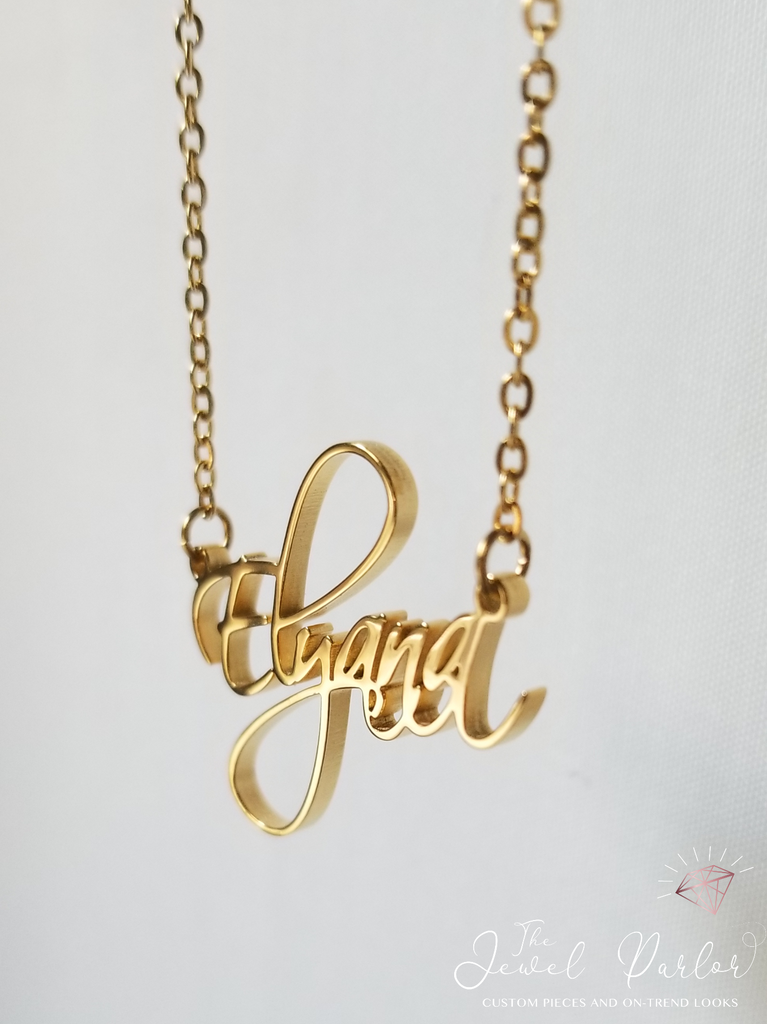 Custom Sorority Necklace | SOROR in Cursive