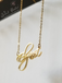 CURSIVE Font Name Necklace Personalized Custom