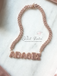 Omalicha Baguette Custom Name Necklace + Curb Chain