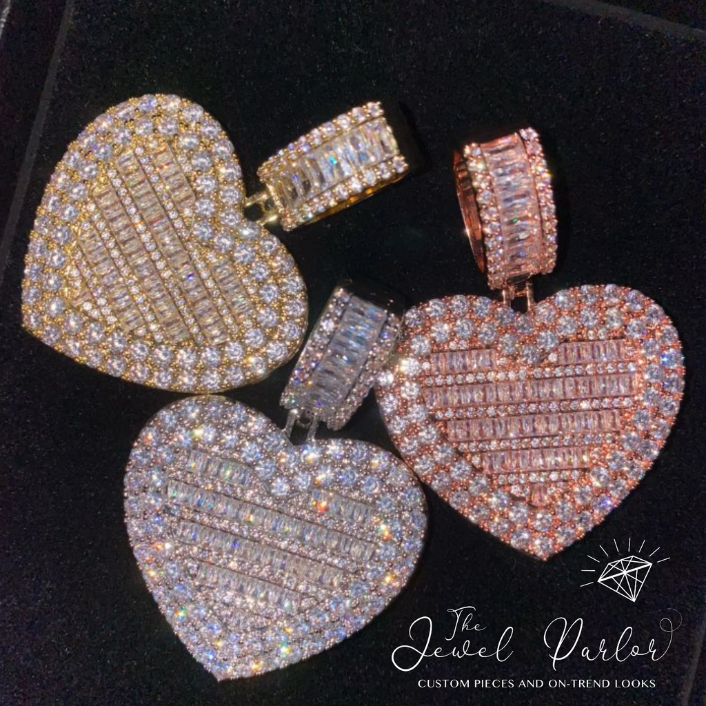 Sweetheart Memory Photo Locket Baguette Pendant