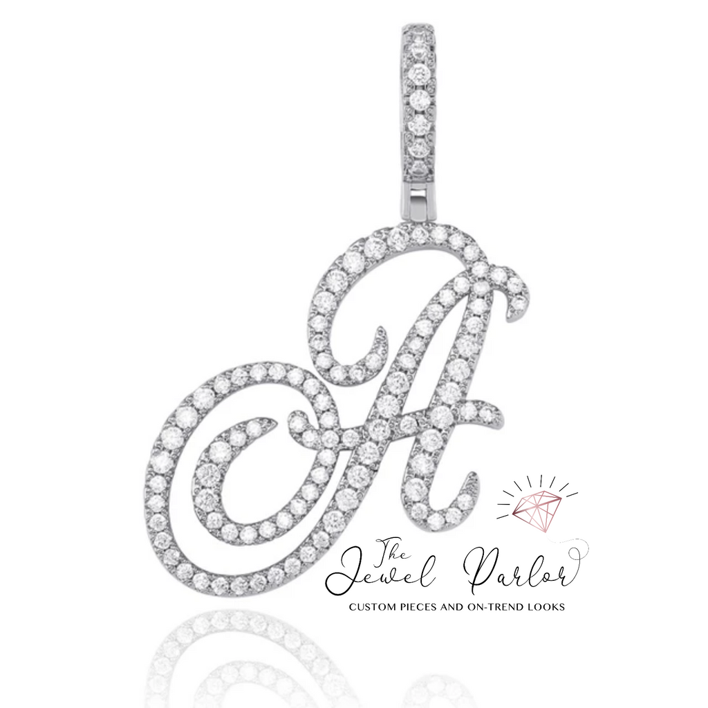 Crystal Bouclé Initial Letter Pendant