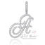 Crystal Bouclé Initial Letter Pendant