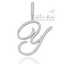 Crystal Bouclé Initial Letter Pendant
