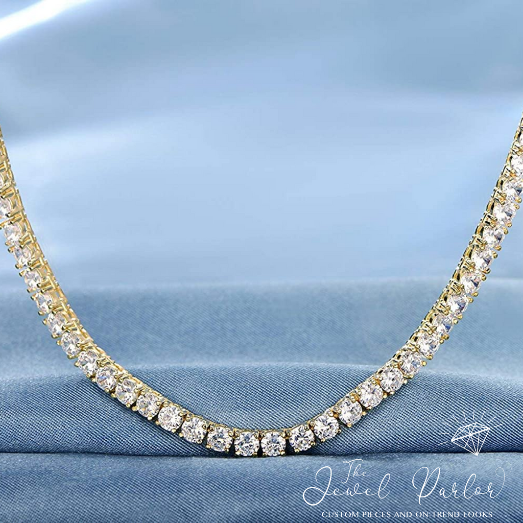 Parisa 4MM Tennis Chain in Gold or Silver