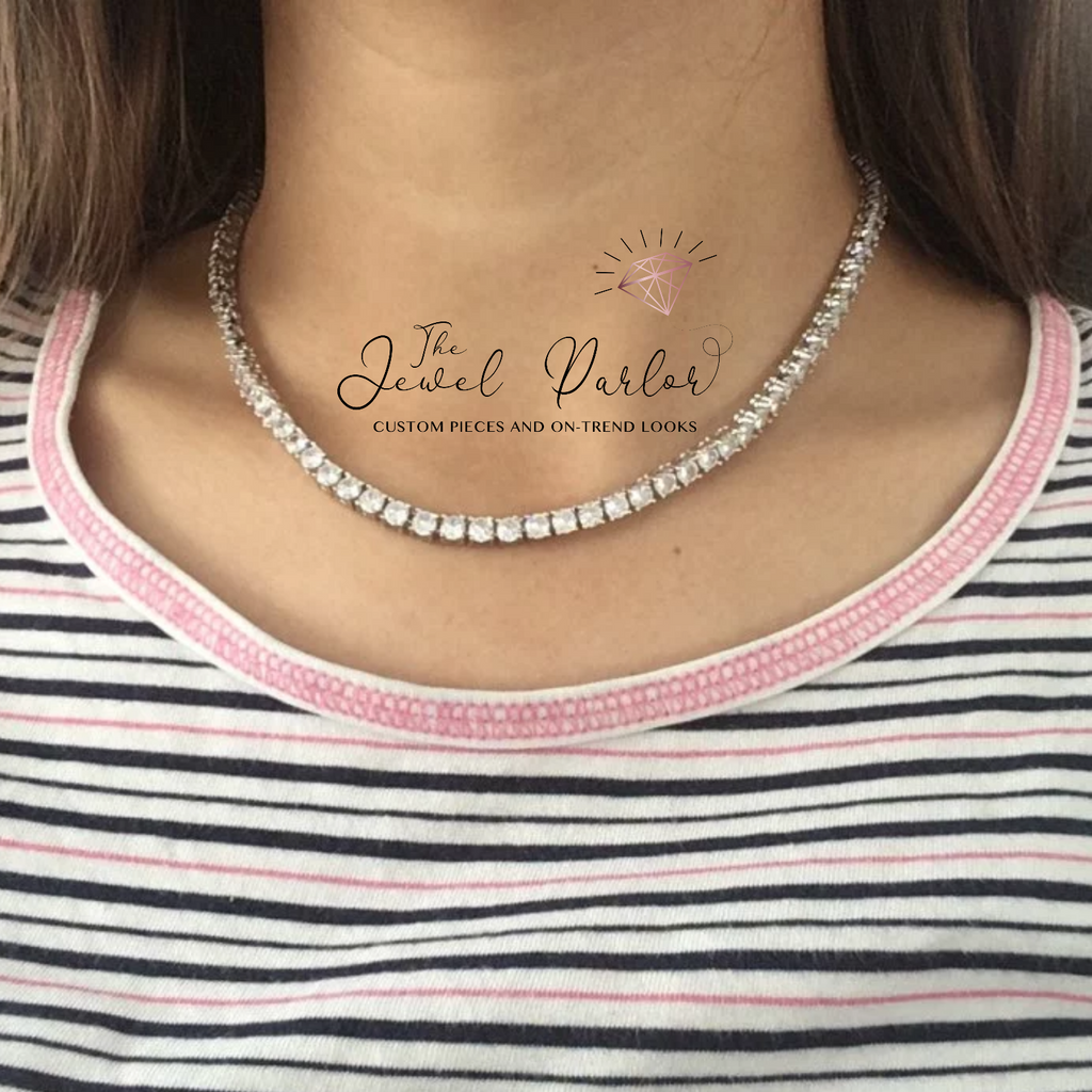 Parisa 4MM Tennis Chain in Gold or Silver