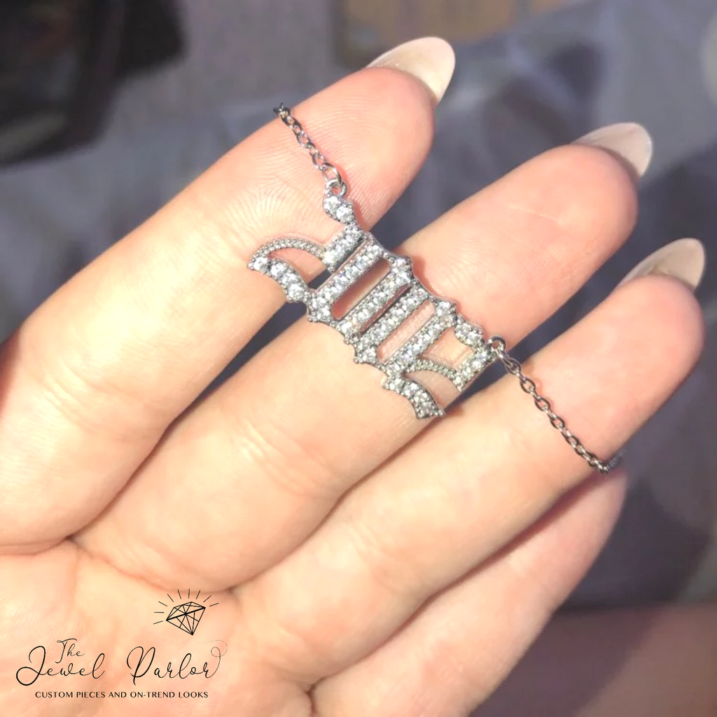 Crystal Birth Year Necklace 1985 to 2020