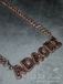 Omalicha Baguette Custom Name Necklace + Curb Chain