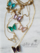 Evangeline Glass Butterfly Necklace β’ Lilac