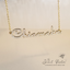CRYSTAL CURSIVE Font Name Necklace Personalized Custom