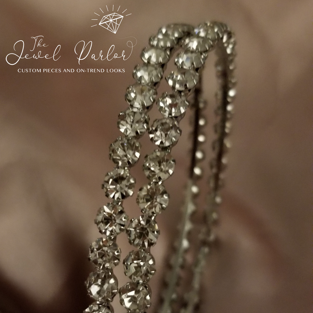 Nsozi Jumbo Crystal Hoop Earrings in Silver + Gold