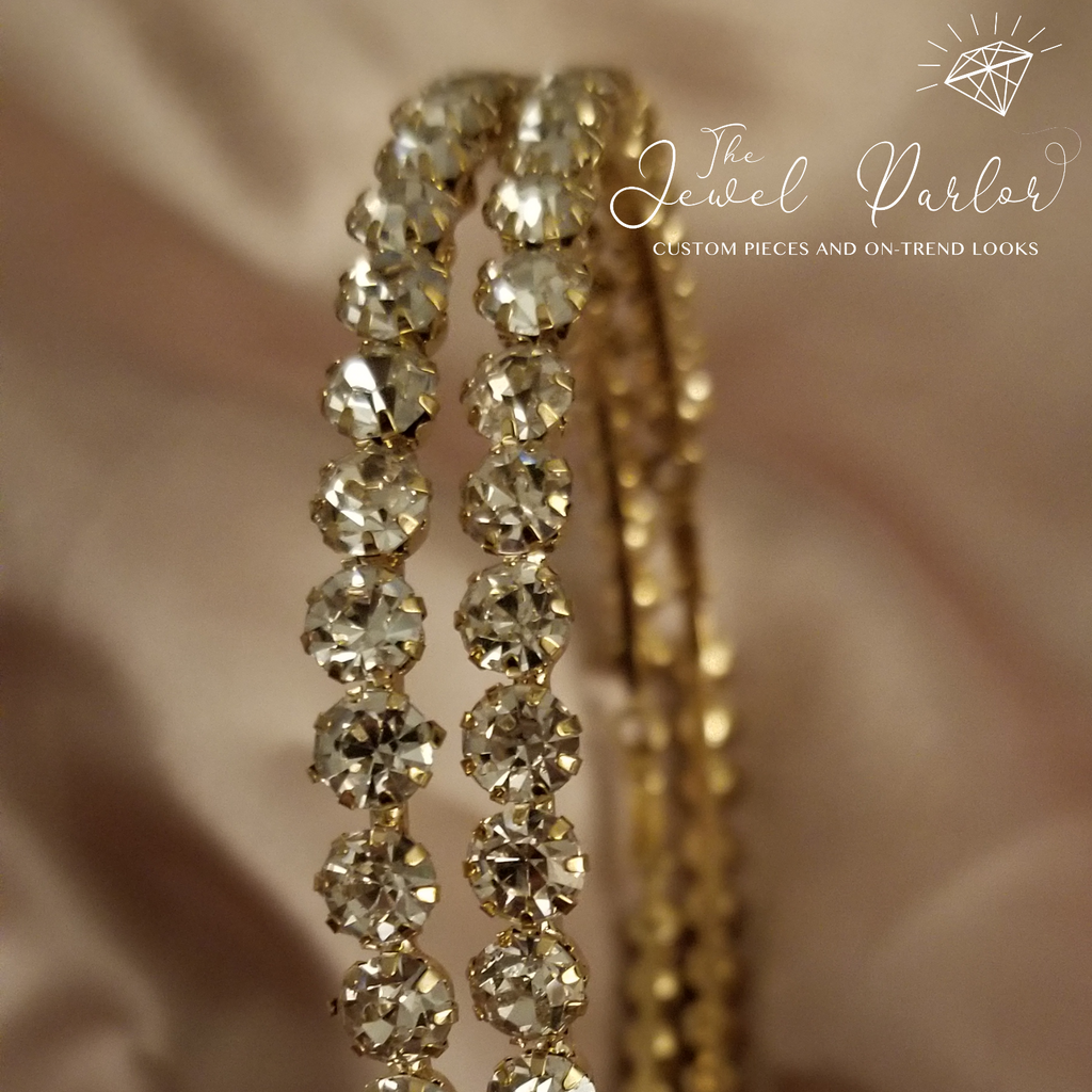 Nsozi Jumbo Crystal Hoop Earrings in Silver + Gold
