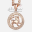 Rose Gold-Plated Horoscope Zodiac Sign Necklace
