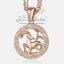 Rose Gold-Plated Horoscope Zodiac Sign Necklace