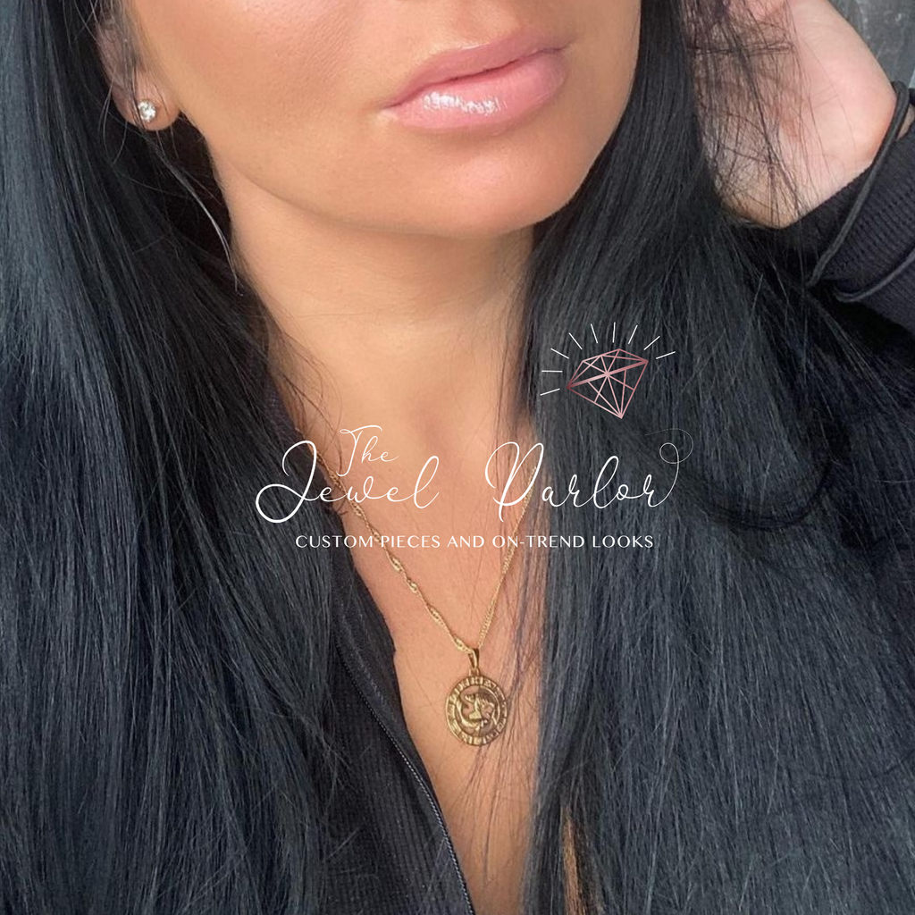 Rose Gold-Plated Horoscope Zodiac Sign Necklace