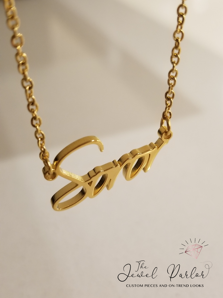 Custom Sorority Necklace | SOROR in Cursive