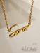 Custom Sorority Necklace | SOROR in Cursive