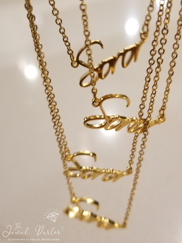 Custom Sorority Necklace | SOROR in Cursive