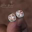 Priscilla Classic Crystal Stud Earrings in Silver or Rose Gold