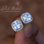 Priscilla Classic Crystal Stud Earrings in Silver or Rose Gold