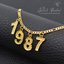 Varsity Numbers Necklace + Figaro Chain
