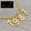 Varsity Numbers Necklace + Figaro Chain