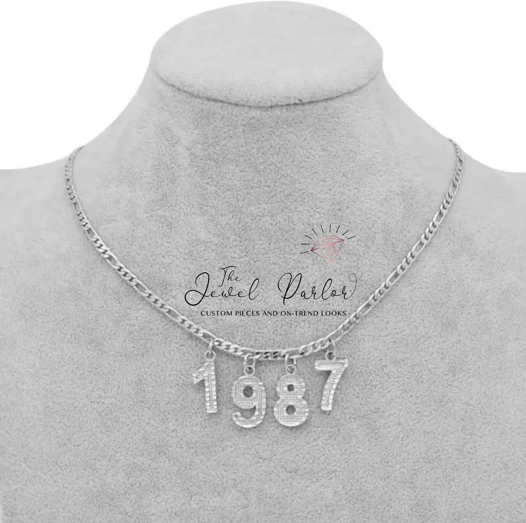 Varsity Numbers Necklace + Figaro Chain