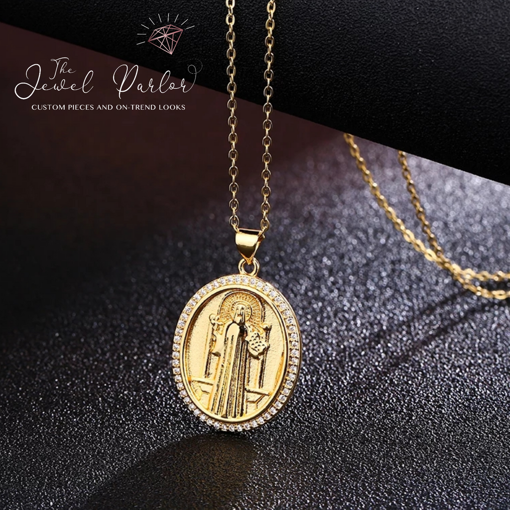 Pavé Crosses • Virgin Mary of Guadalupe • St. Benedict