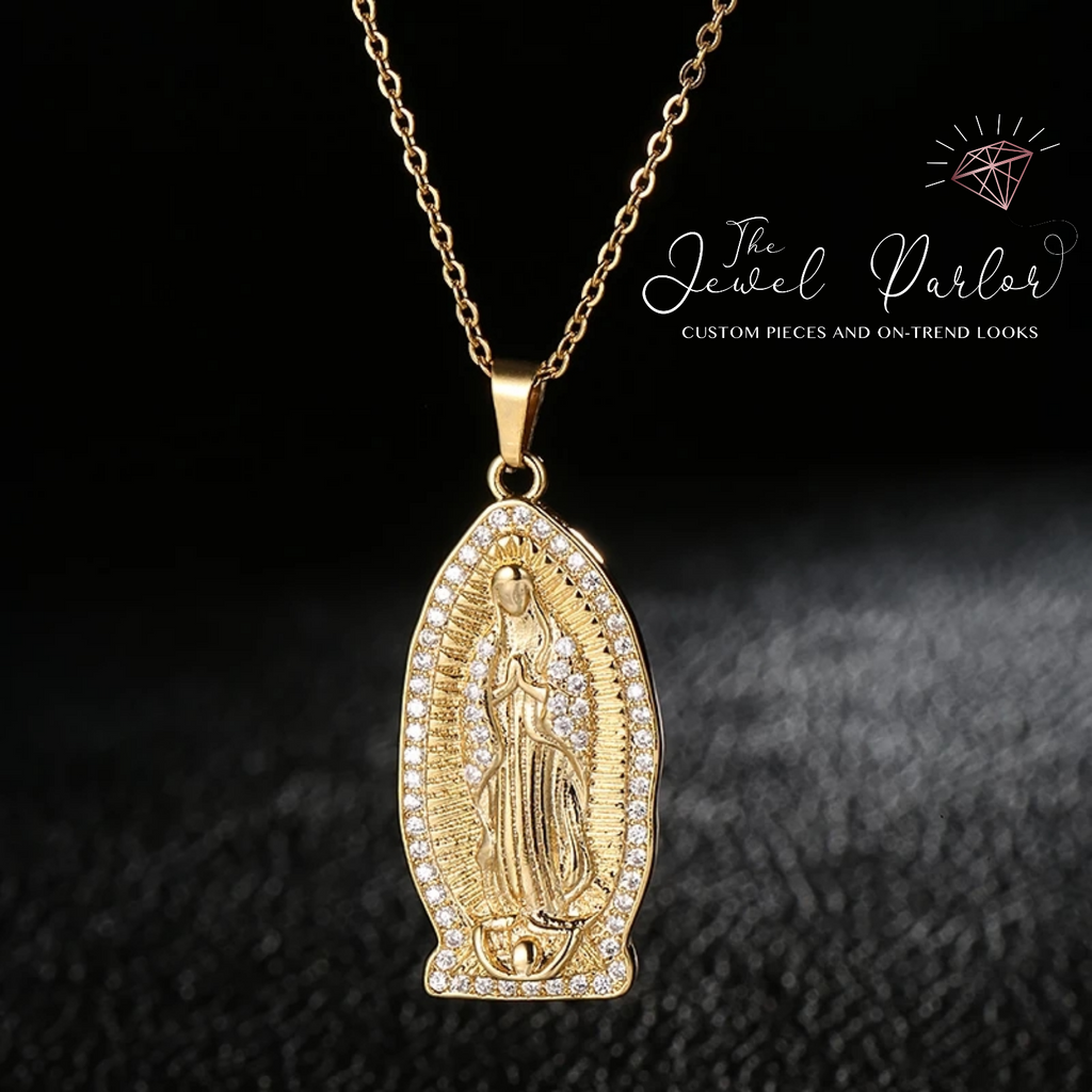 Pavé Crosses • Virgin Mary of Guadalupe • St. Benedict