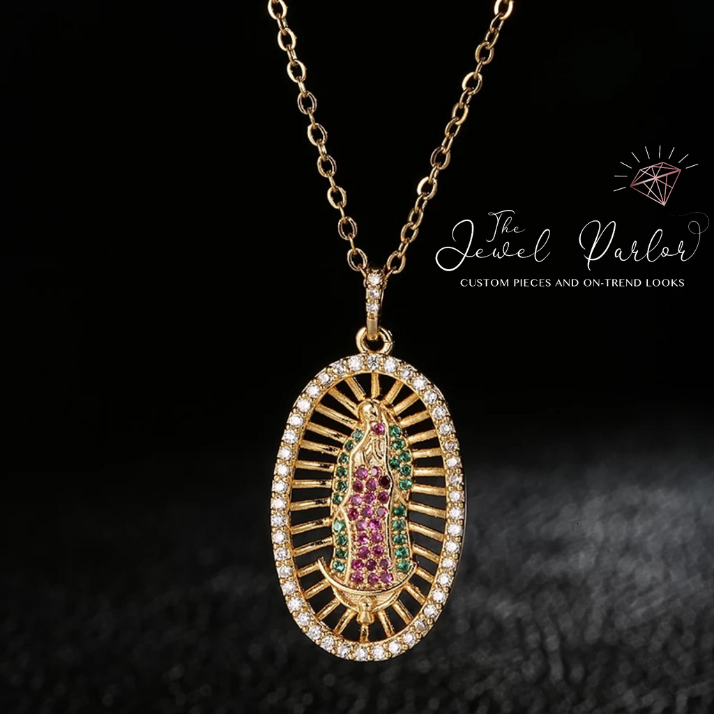 Pavé Crosses • Virgin Mary of Guadalupe • St. Benedict