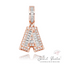 Mini Baguette Initial Letter Pendant