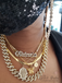Double Plate Name Necklace OLD ENGLISH