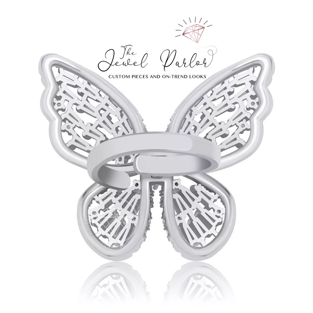 Mariah Butterfly Baguette Ring